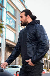 Ultimate Black Winter Protective Leather Jacket