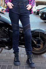Female Denim Armored Pants