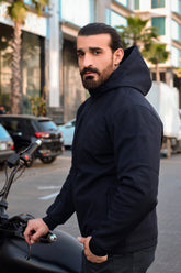 Softshell Kevlar Armored Water Resistant Riding Hoodie