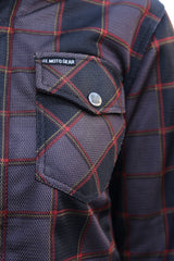 Women's Tartan Plaid Protective Mesh Shirt