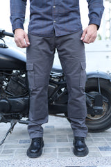 Cotton Twill Cargo Armored Pants- Loose Fit
