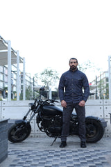 Cotton Twill Cargo Armored Pants- Loose Fit