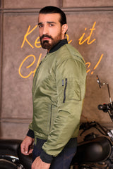 Olive Protective Bomber Jacket