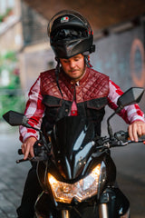 Denim Combo Leather Vest