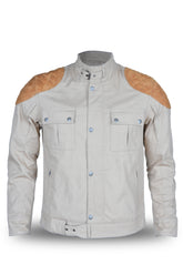Men’s Off-White Leather & Canvas Jacket