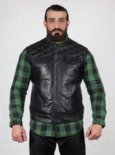 Motorbike Vest Tonal black