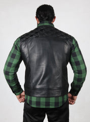 Motorbike Vest Tonal black