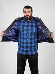 Motorbike Vest Blue & black