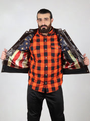 Motorbike Leather-Accented Vest