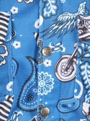 Skyline Skull Shield Summer Mesh Shirt