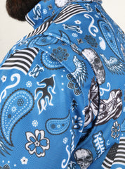 Skyline Skull Shield Summer Mesh Shirt