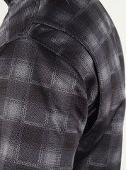 Mesh Shirt Check Grey & Black