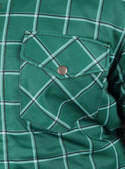 Mesh Shirt Green Check