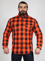 Orange and Black Flannel (Kevlar Lined) - CE AA Rated
