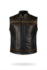 Motorbike Vest Yellow & black