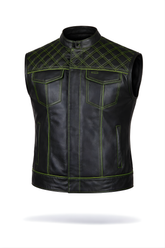 Motorbike Vest Black & green