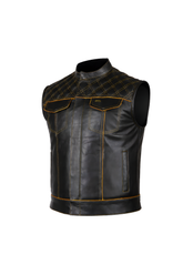 Motorbike Vest Yellow & black