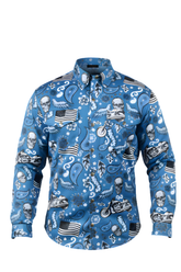 Skyline Skull Shield Armored Men`s Mesh Shirt – Summer Motorcycle Mesh Shirt with Level 2 Protection