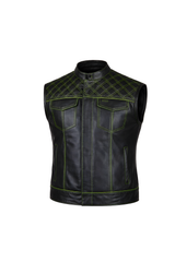 Motorbike Vest Black & green