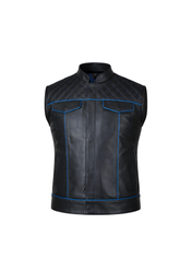 Motorbike Vest Blue & black