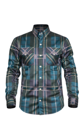 Forestland Plaid Armored Men`s Mesh Shirt – Summer Motorcycle Mesh Shirt