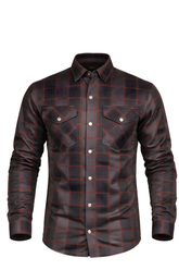 Heritage Tartan Plaid Armored Men`s Mesh Shirt – Summer Motorcycle Mesh Shirt with Level 2 Protection