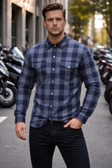 Grey protective Flannel Shirt CE AA-RATED