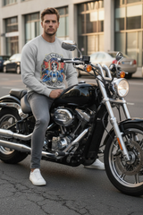 Men's Sweatshirt Grey - OZ MOTOGEAR