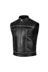 Motorbike Vest Black & white