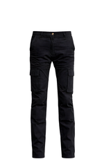 Ladies Cargo Pant Cotton Twill Black - Loose Fit - OZ MOTOGEAR