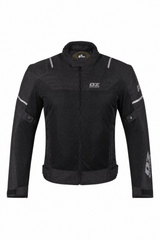 Men's Summer Motorcycle Mesh Jacket Cardura Black - Level 2 Protection - OZ MOTOGEAR