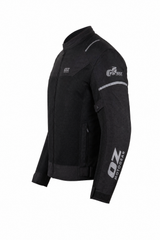 Men's Summer Motorcycle Mesh Jacket Cardura Black - Level 2 Protection - OZ MOTOGEAR