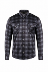 Men`s Summer Motorcycle Mesh Shirt Grey Black - Level 2 Protection - OZ MOTOGEAR