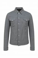 Men's Canvas Jacket Grey - OZ MOTOGEAR