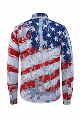 Men`s American Patriot Summer Mesh Shirt Distressed Americana - Level 2 Protection - OZ MOTOGEAR