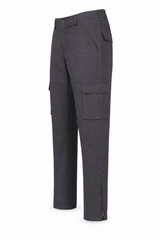 Men's Cargo Pant Cotton Twill Loose Fit Grey - OZ MOTOGEAR