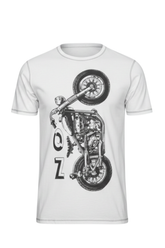 Men's T-Shirt White - OZ MOTOGEAR