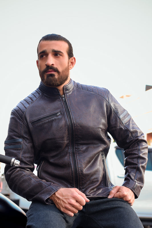 ( new) vintage brown leather jacket