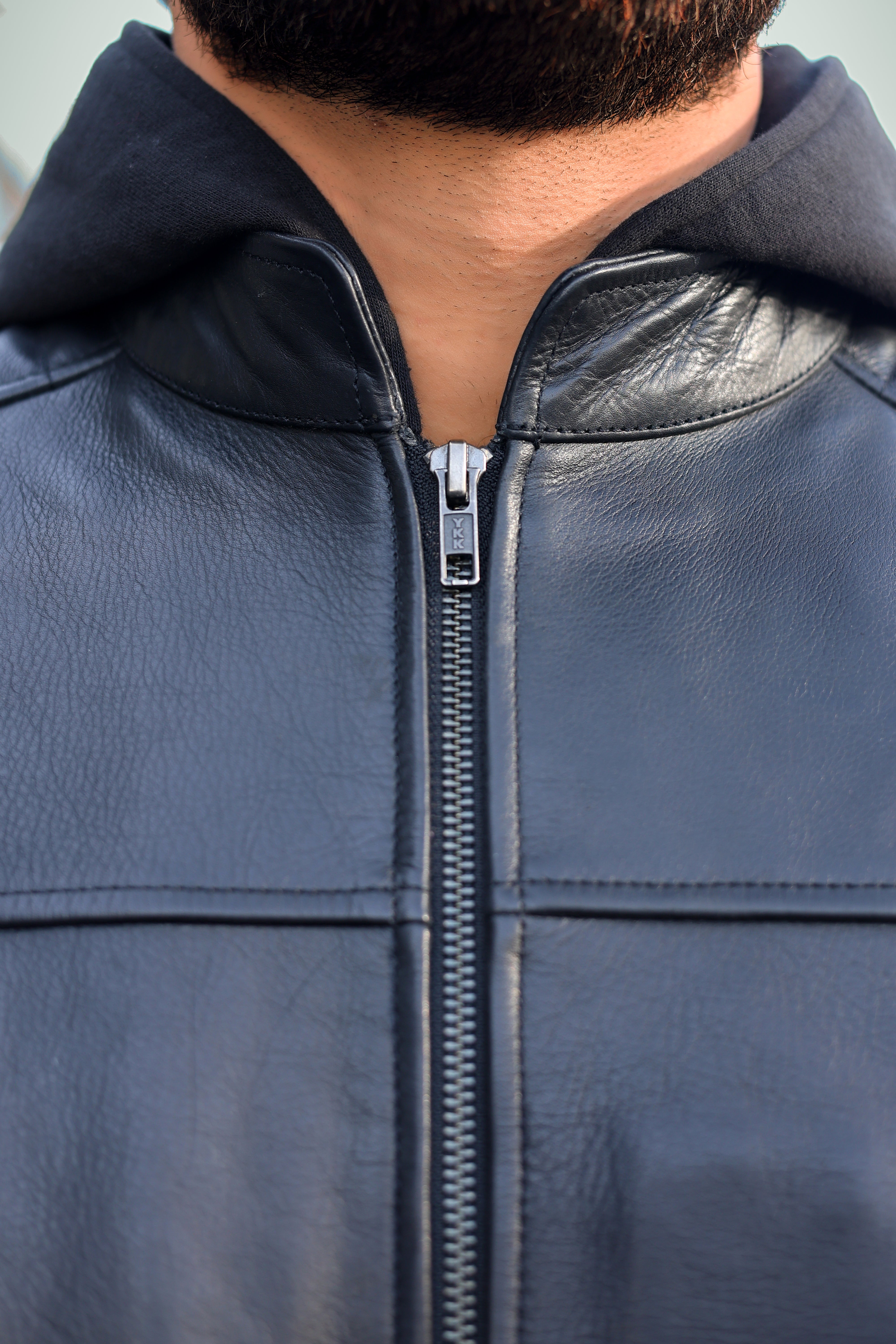 Ultimate Black Winter Protective Leather Jacket
