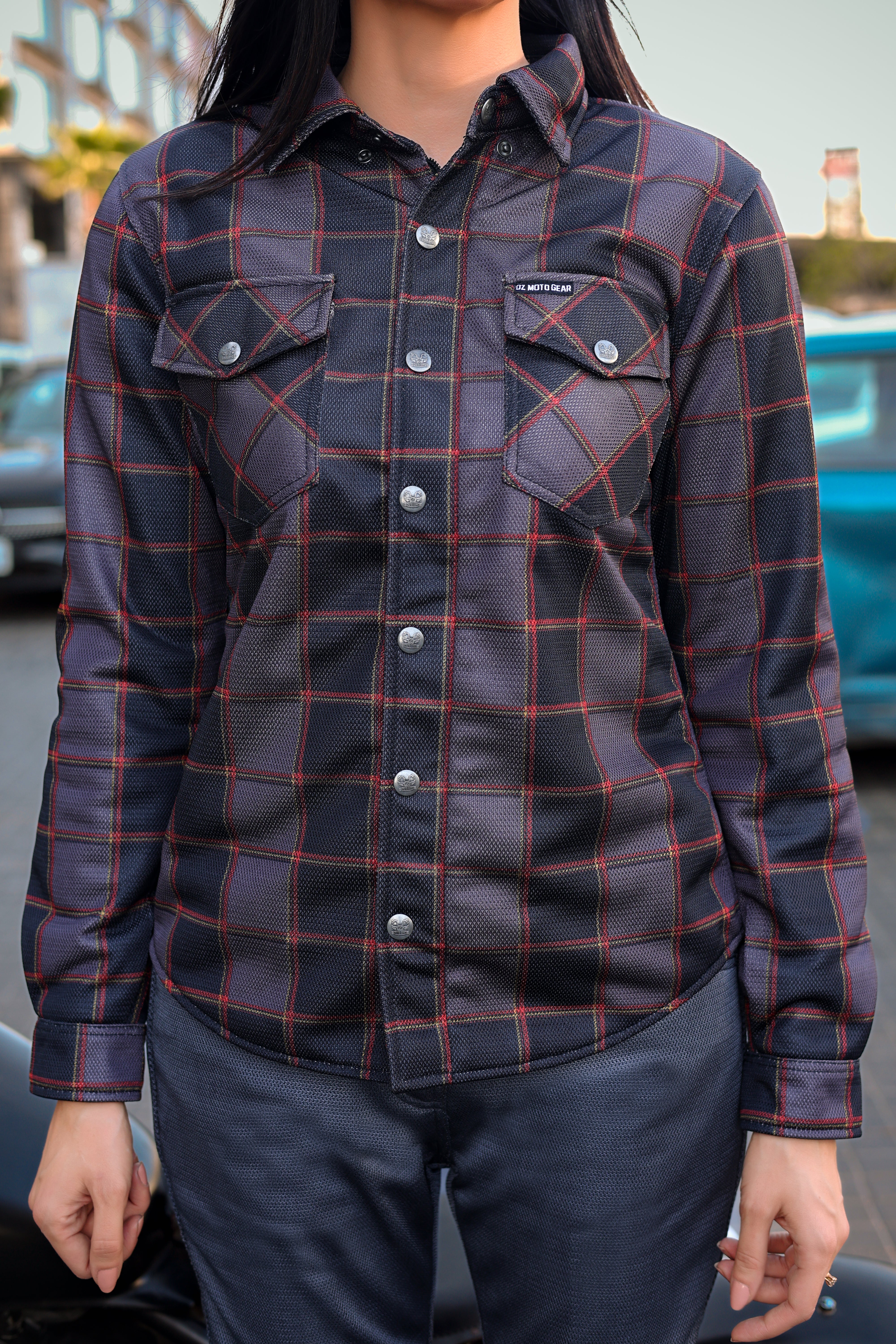 (New)Tartan plaid protective shirt