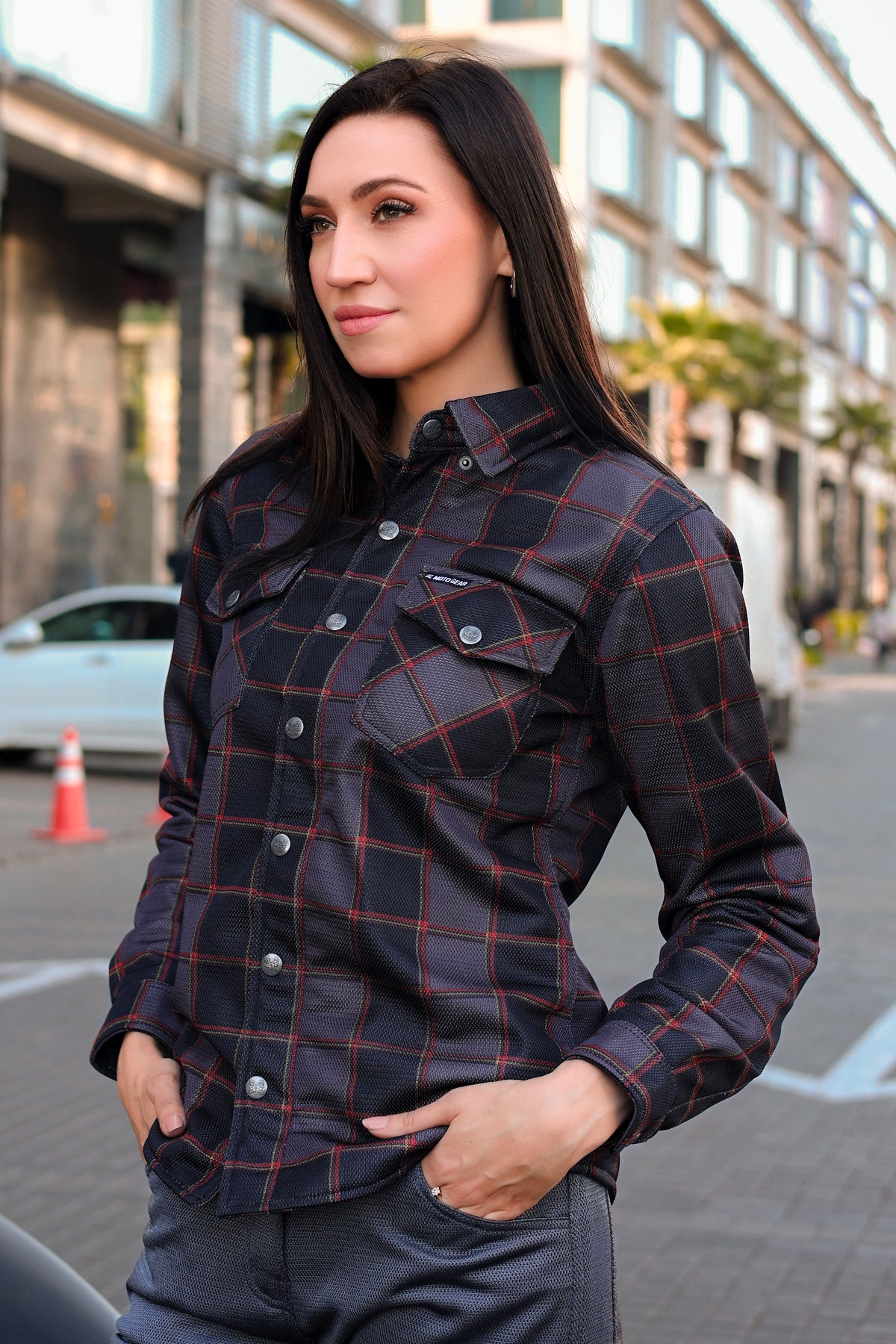 (New)Tartan plaid protective shirt