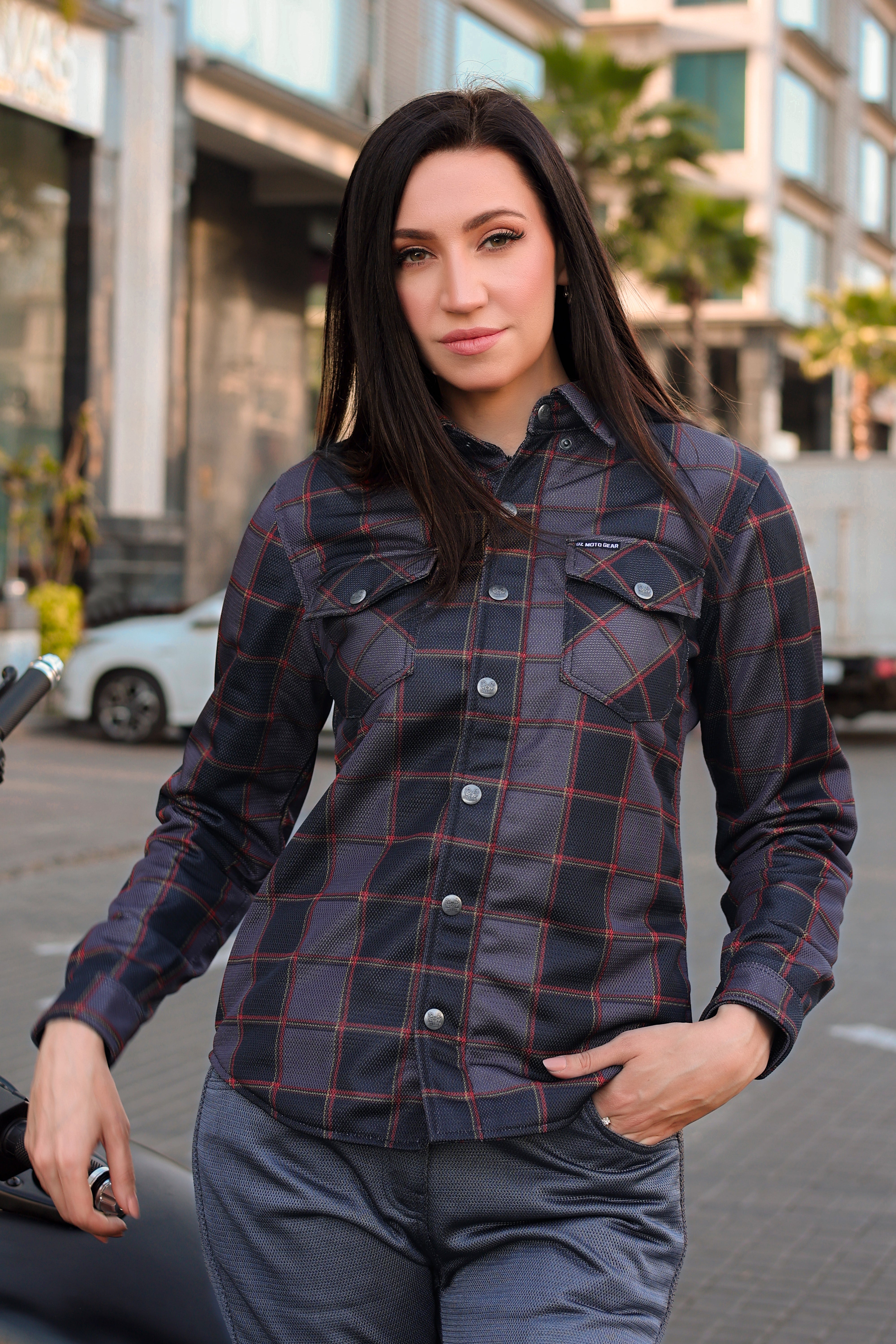 (New)Tartan plaid protective shirt