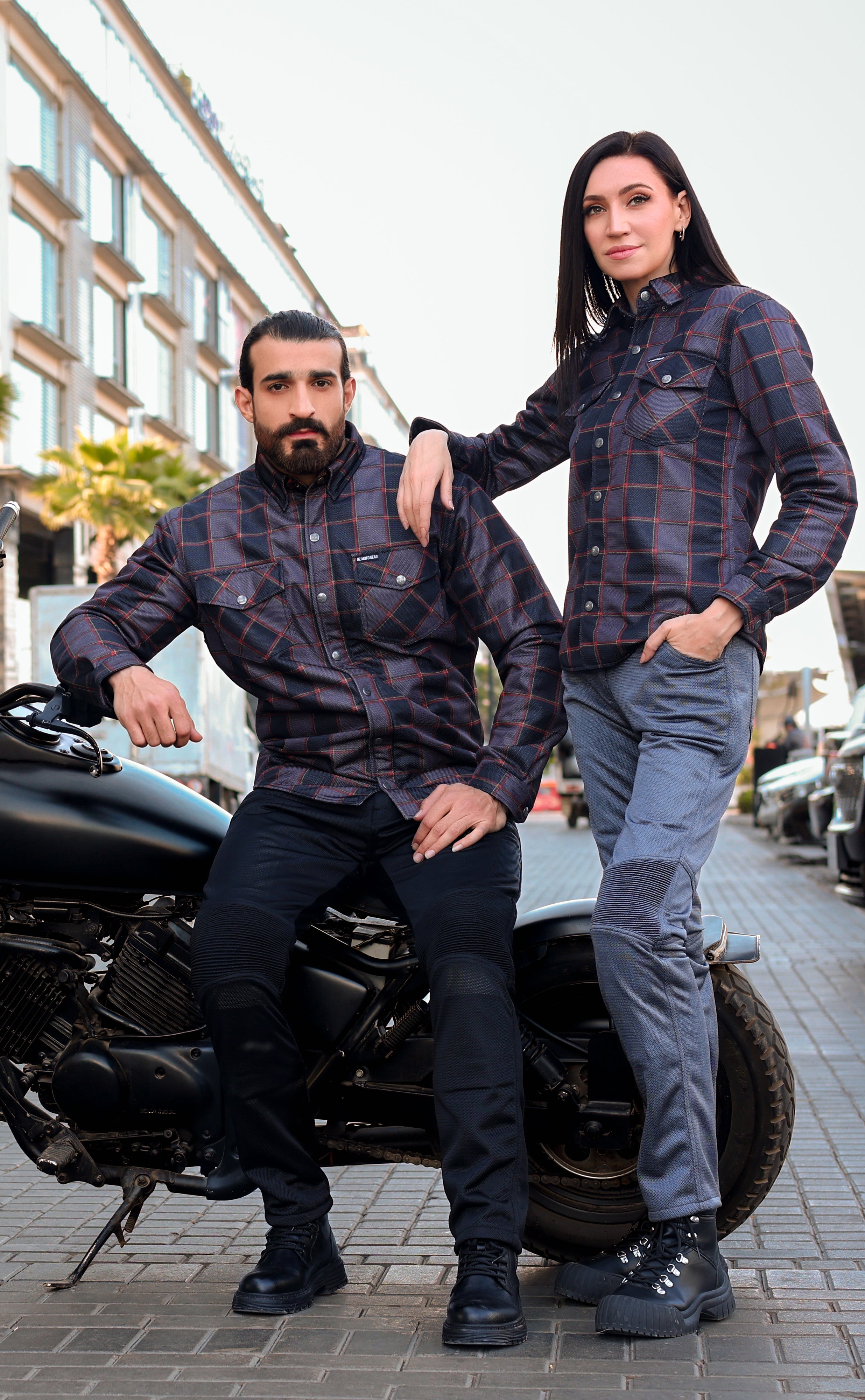 (New)Tartan plaid protective shirt