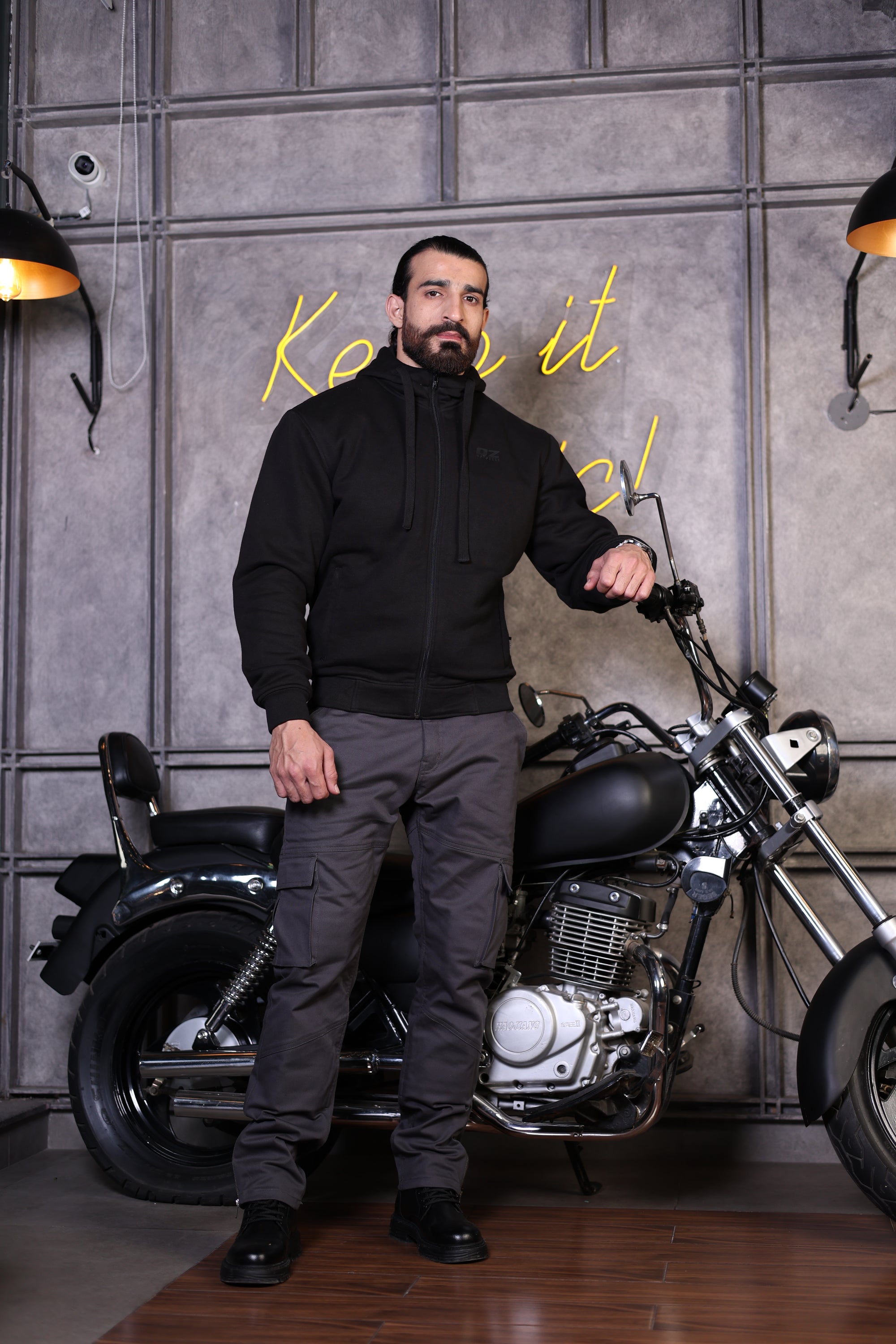 (New) zippered protective fleece hoodie