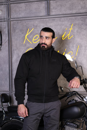 (New) zippered protective fleece hoodie