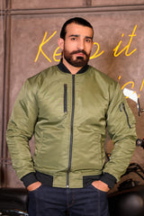 Olive Protective Bomber Jacket