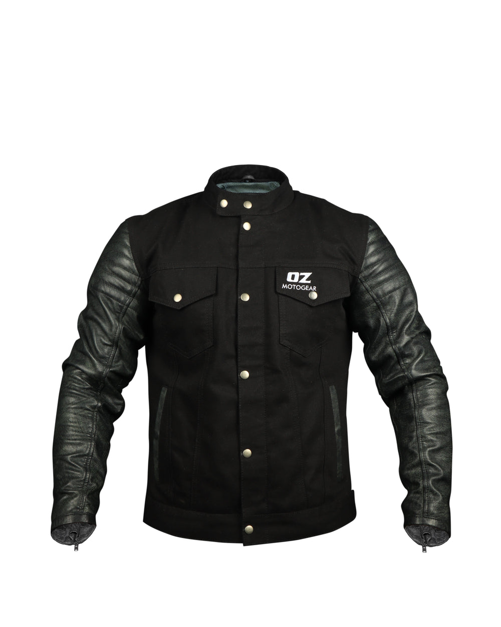 MENS Denim Protective Leather Jacket