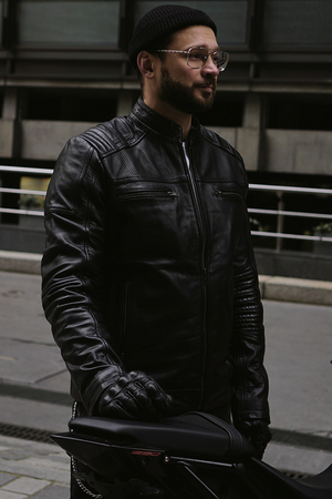 Men's Black Leather Jacket