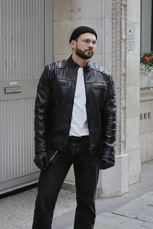 Men's Black Leather Jacket