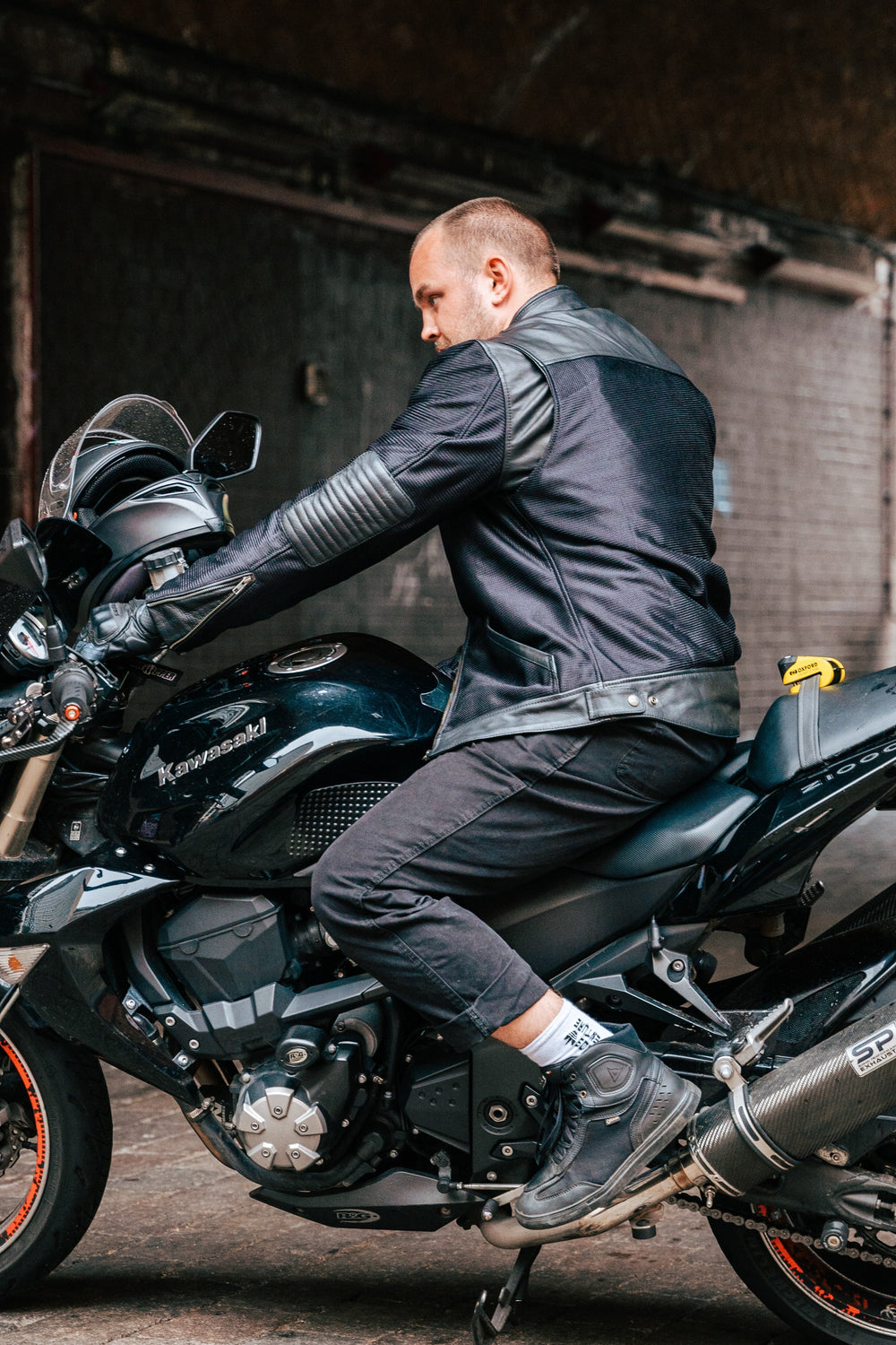 Mesh Biker Jacket for men